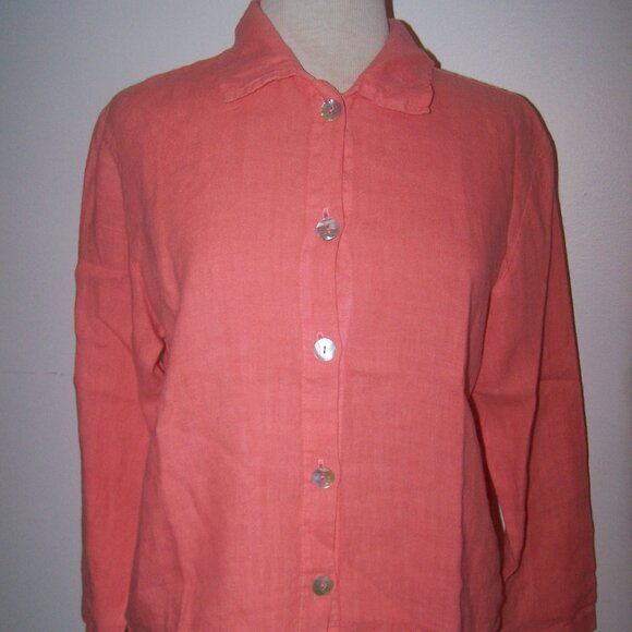 HOT COTTON 100% LINEN LADIES' BLOUSE SZ SML - Picture 1 of 4